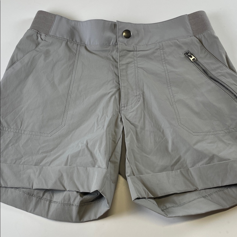 Swiss Alps Gray Hiking Shorts Women Elastic Waist Stretch Outdoor Utility Sz S/P